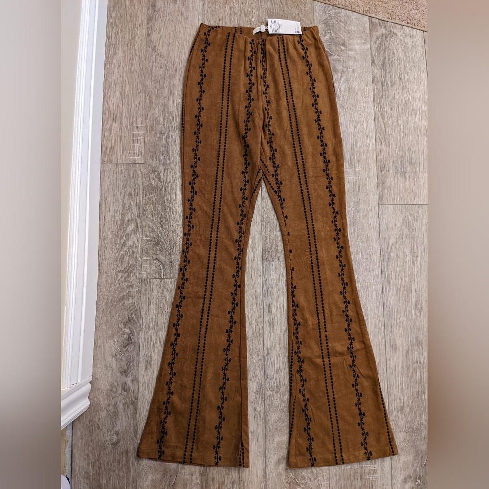 NWT, Honey Belle, Suede, Bohemian Style Pants, Size S
